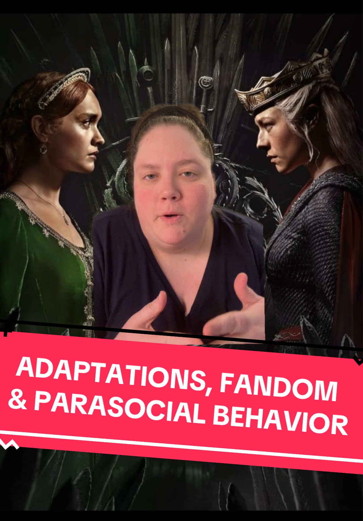 Replying to @sy_inthesky we can say adaptation fandoms are the most toxic, however given the digital age where everyone has a voice—most fandoms are becoming toxic and draining in some way sadly 😭 and it’s burning out the creatives inside of it (which is the real shame here) #houseofthedragon #hotd #hotdtiktok #hotdfandom #asoiaf #asoiaftiktok #fireandblood #BookToScreen #screenadaptations #booktotv #adaptations #fandom #fandomculture #fanculture #parasocialbehavior #parasocial #tv #tvtok #tvandfilm #greenscreen 