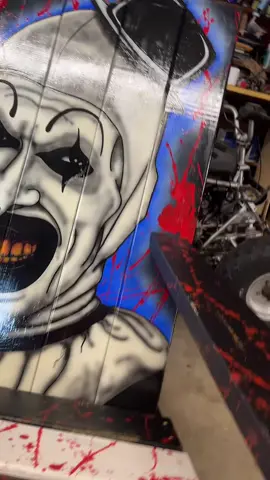 My progress on the art the clown (Terrifier chair)