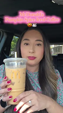 $2 Pumpkin Spiced iced coffee at McDonald's say no less @McDonald’s  #mcdonalds #icedcoffee #girltok  #pumpkinseason #foodreview 