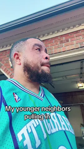 My younger neighbors pullling in lol 