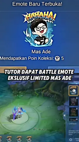 hayo sudah dapat belum ? mau tutor gak emote mas ade #NEXTJagoanMabar #MLBBNEXT2025 #MLBB #mlbbcreatorbase 