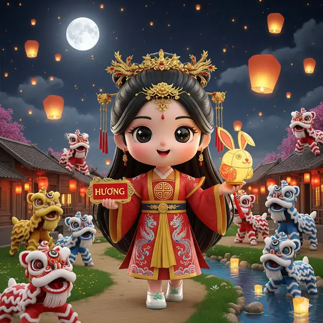 chibi nữ theo tên trung thu nha 😜😜😜#viral #trungthu #xh #chibi #xuhuong 