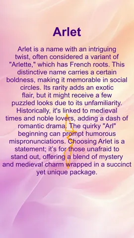 #Arlet #Namemeaning #Namestory #Babyname #Nameinspiration   #Arletmeaning      If Arlet is your name give us a wave