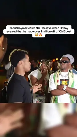 Plaqueboymax could not believe when Hitboy revealed that he made over 1 million off of one beat 😳🔥 #fyp #plaqueboymax #hitboy #viral