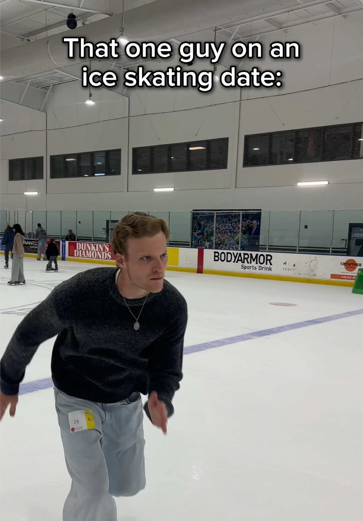 I used to play hockey 🙂🏒 #funny #comedy #fyp #date #IceSkating 