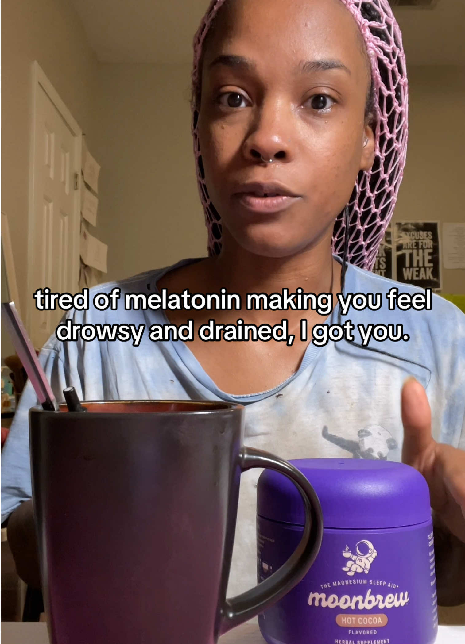 I didn’t know that I needed something like this until I had it in my hands because I didn’t even know that magnesium helps you go to sleep and as somebody who has a hard time sleeping. This is the one.  ##magnesiumbenefits##insomnia##graveyardshifts##moonbrewhotcocoa##melatoninalternative