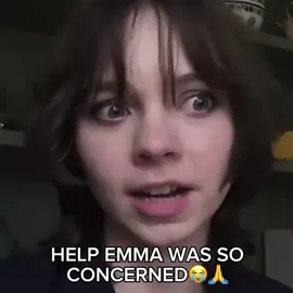 SHE LOOKS SO CONCERNED😭 (im do glad shes stating the fact that agnes is 13 too) #fyp #emmamyers #wednesdayinterview #fyp #viral @Arson Ashes @Coyote_Fang @kota ིིྀও 