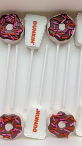 SHRIEKED when i got this order! Dunkin Donuts cake pops 🩷🧡 #dunkindonuts 