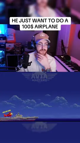HE JUST WANT TO DO A 100$ AIRPLANE #streamer #kick #pilot #gfuel 