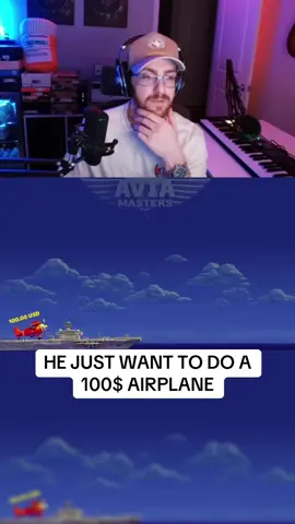 HE JUST WANT TO DO A 100$ AIRPLANE #streamer #kick #pilot #gfuel 