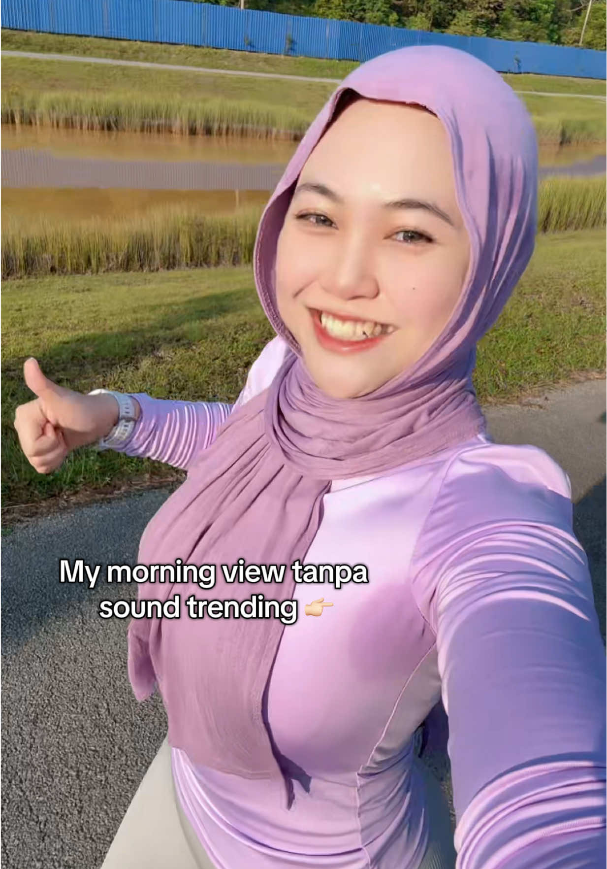 Slow jog + morning view enjoy! ❤️ #einaaziq #mekjamukakna 