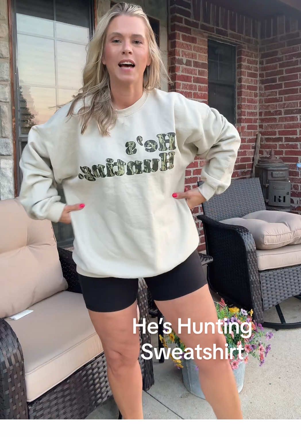 He’s Hunting Sweatshirt. #sweatshirtseason #sweatshirts #huntingseason #huntingwife #huntingwives 