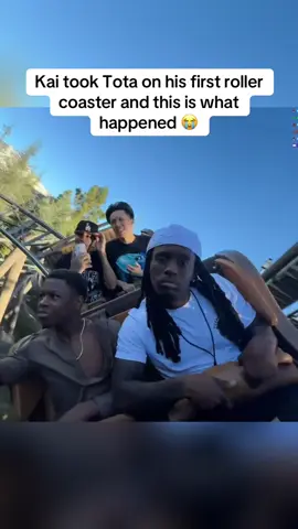 Kai took Tota on his first roller coaster and this is what happened 😭 #kaicenat #tota 