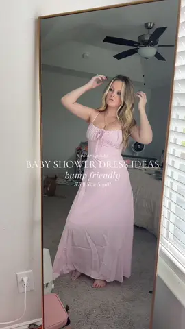 bump friendly baby shower dress🌸✨ if I had a baby girl I’d be wearing this😍 #babyshower #bumpfriendly #genderreveal #babyshowerdress #tiktokshoprestock 