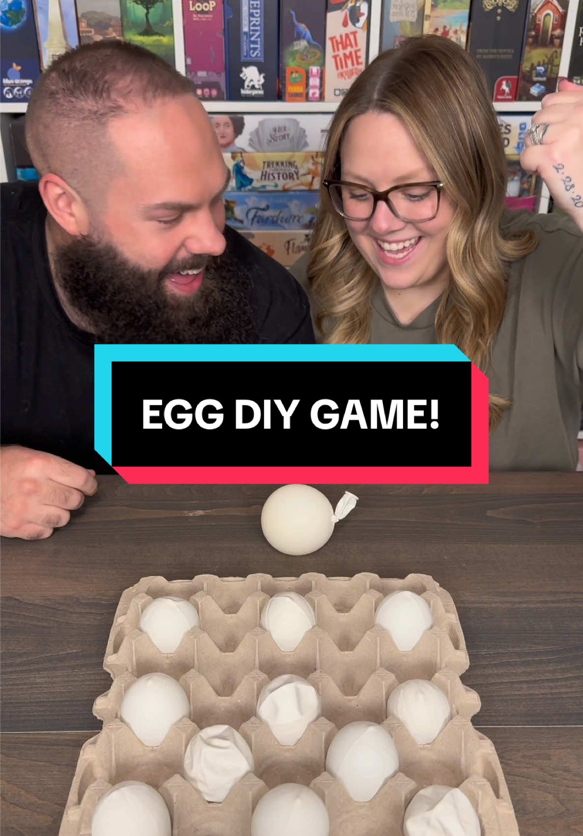 Crack The Eggs To Win This DIY Game! #boardgames #GameNight #couple #fun 