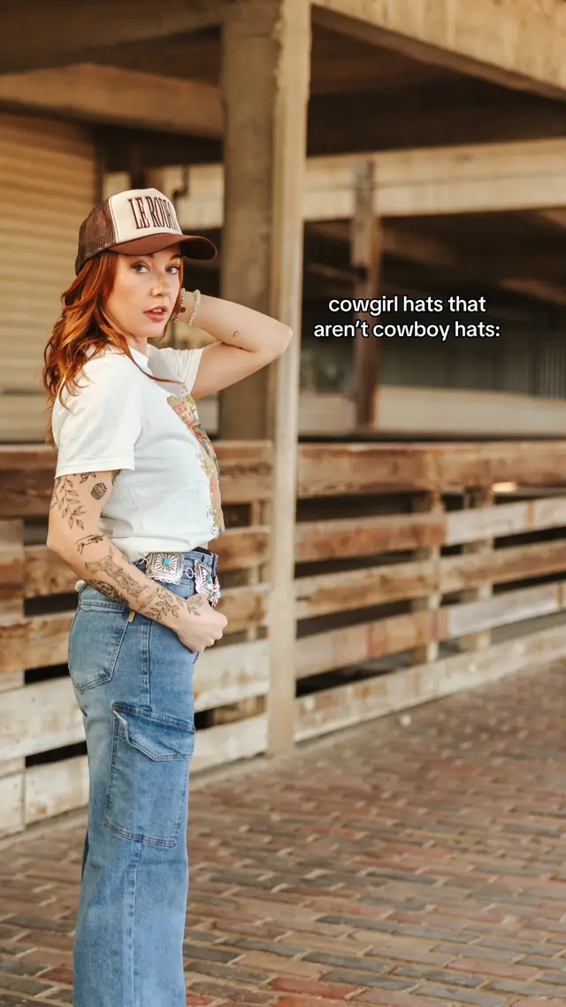 for the modern cowgirl #hats #fallootd #cowgirlfashion #fallaccessories #outfit