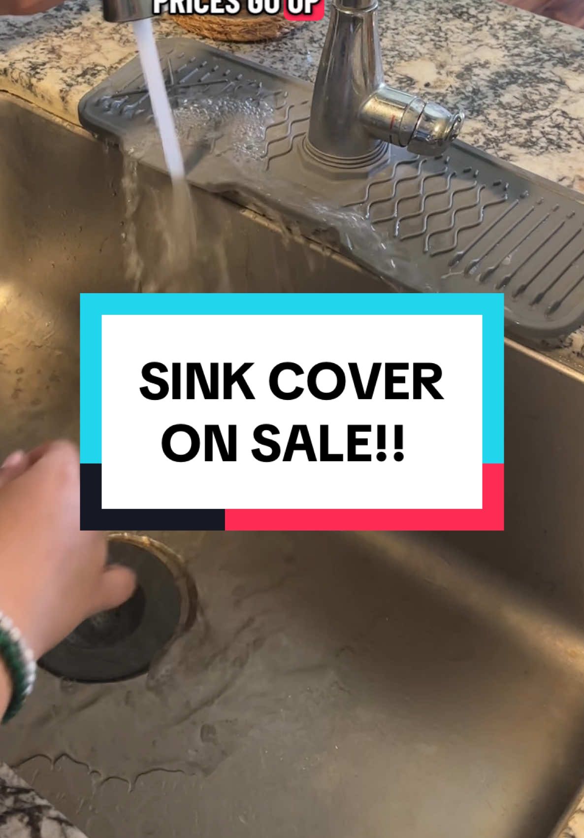 Kitchen gadget! Sink covers are a kitchen must have! No more water build up! #newhomeowners #host #momlife #sahm #homedecor  *FINAL PRICE / SHIPPING / COUPONS/ DISCOUNTS may differ based on your TikTok account, available coupons, and current promotions. Always refer to product listing for up-to-date offers.
