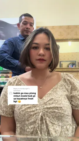 Replying to @hamburger new hairrrer #haircut #rambut #salon 