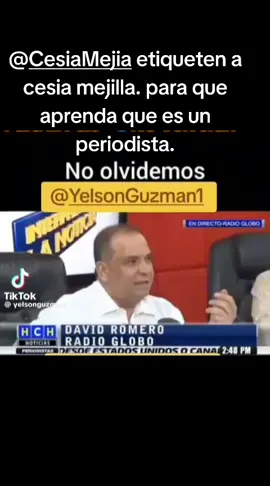 @Cesia Mejia  etiqueten a cesia mejilla. para que aprenda que es un periodista. porque esta patas cecas hija de perra nunca dijo de lo que le hicieron al único periodista que hubo en Honduras y nunca dijo de los hernanzes. narcos presos ya. cesia culera d mrdaaaaaa sos lo peor d periodista 😡 😒 🤦 