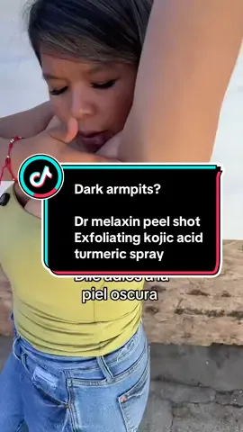 Why didnt I know about this before wearing this shirt 😭 #drmelaxin #peelshot #exfoliate #kojicacid #armpit 