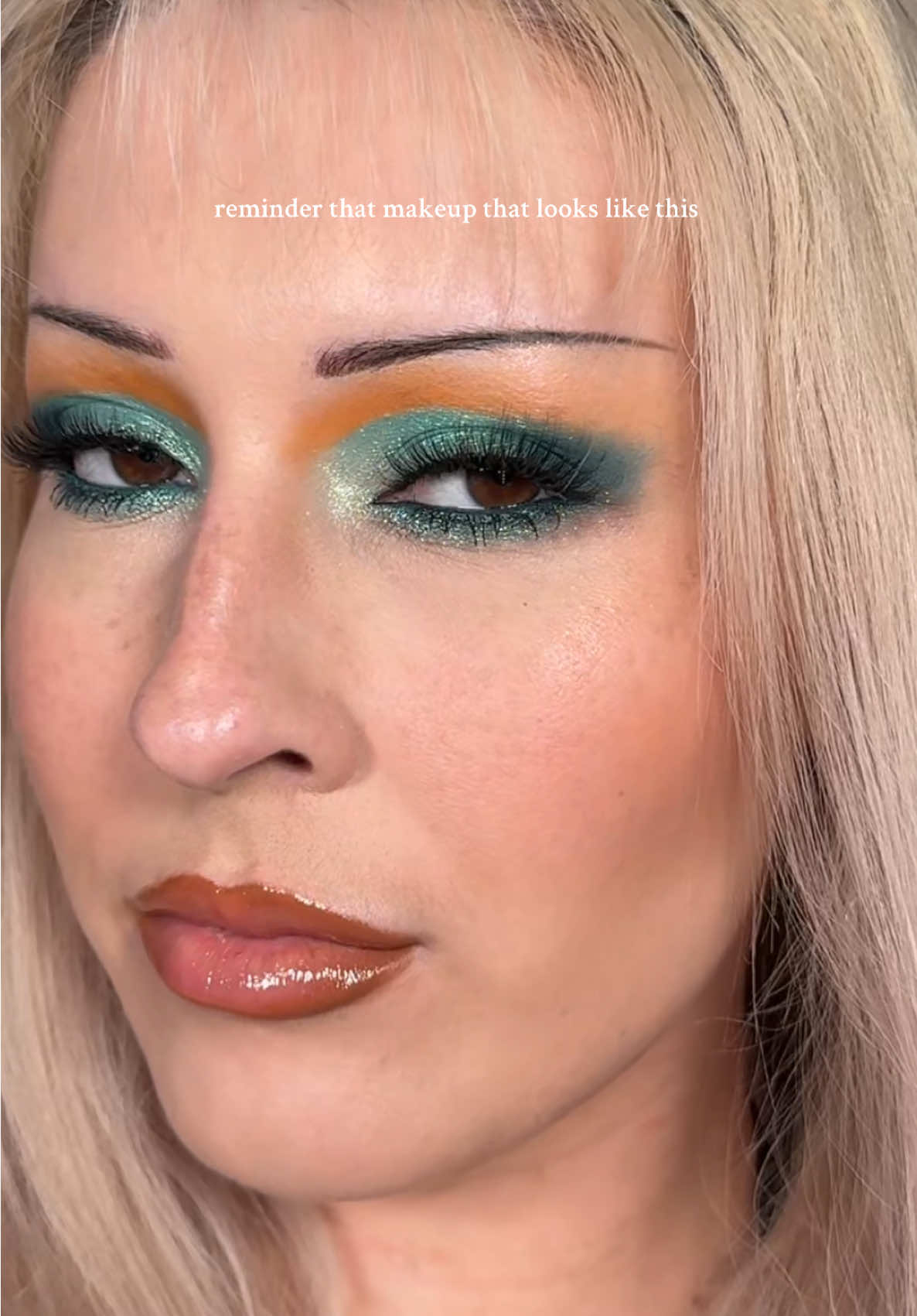 Reminder that texture, hair, and blemishes are normal ❣️  • #makeup #skincare #creativemakeup #colorfulmakeup #makeupartist 