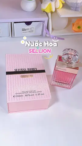 Eooo thơmm nha, nước hoa gì mà Packaging xinh sang, mùi hương lại thơm ngọt nữa nè, chính là nước hoa Sellion đó ^^ 🌸🌸🌸 #nuochoanu #nuochoasellion #nuochoasellionsuccesswoman #nuochoa #nuochoangotngao 