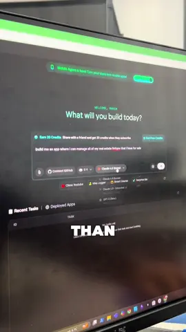 Genuinely can’t believe we can build entire software tools and apps with a one sentence instruction now… shoutout to emergent, go try it using the link in my bio! #coding #software #ai #chatgpt #softwareengineer 