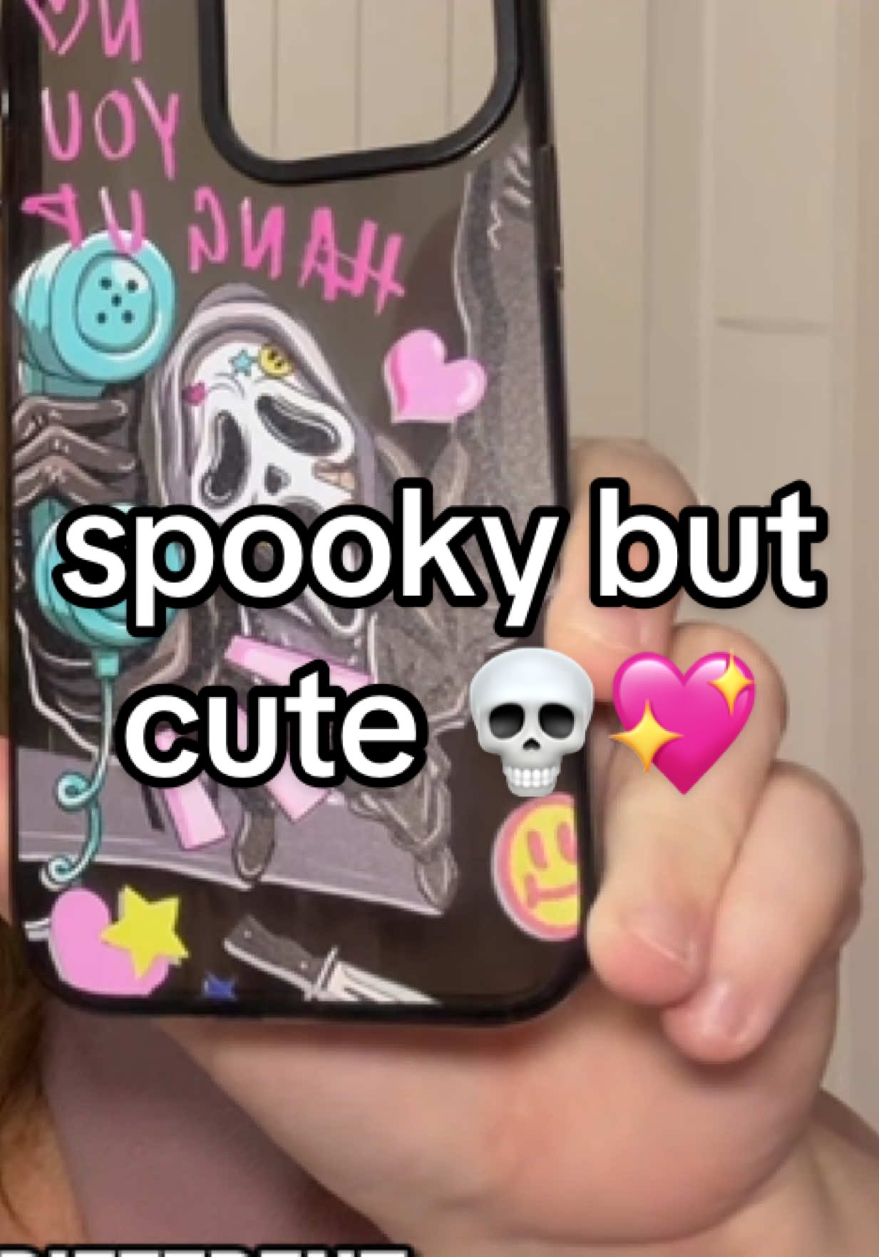 When your phone case has more personality than you do… I’m obsessed. #funnyphonecases #halloweenphonecase #ghostfacevibes #trendyaestheticfinds #tiktokshoprestock