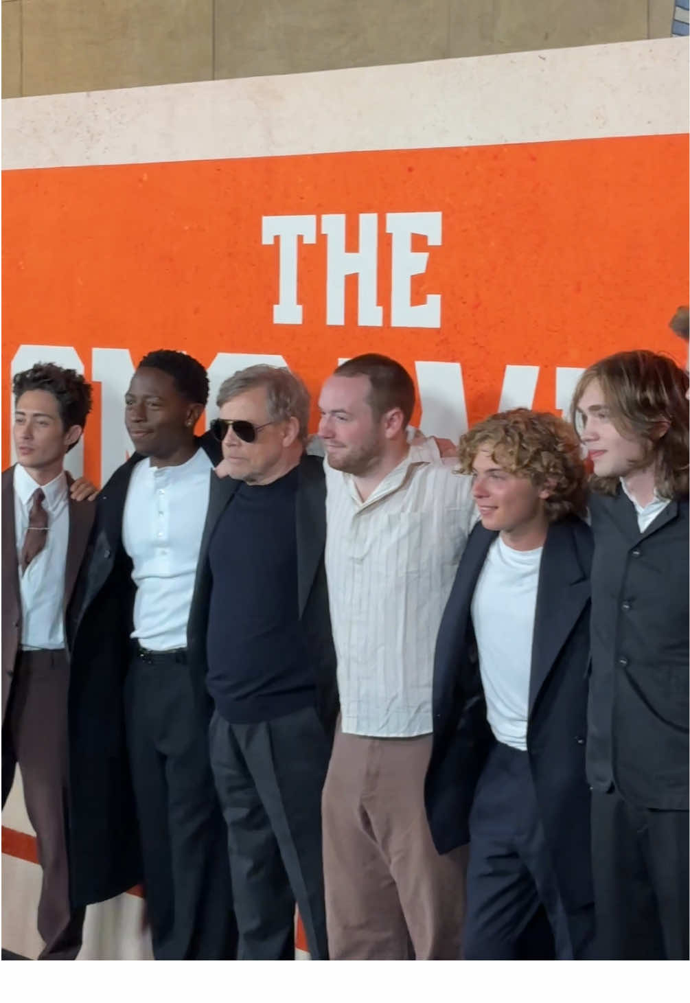 the cast of #thelongwalk come together on the carpet at the premiere in #losangeles 