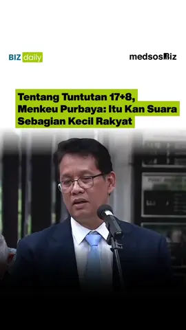 Presiden Prabowo Subianto melantik Purbaya Yudhi Sadewa sebagai Menteri Keuangan (Menkeu). Purbaya menggantikan Sri Mulyani. Pelantikan berlangsung di Istana Negara, Jakarta Pusat, Senin (8/9/2025). Ketika ditanya terkait tuntutan 17+8, Purbaya menyampaikan bahwa dirinya belum mempelajari isi dari tuntutan tersebut. Dirinya juga menilai bahwa tuntutan tersebut datang dari sebagian kecil rakyat yang hidupnya terganggu dan masih kurang. #medsosbiz #bizdaily #purbaya #menkeu #prabowo