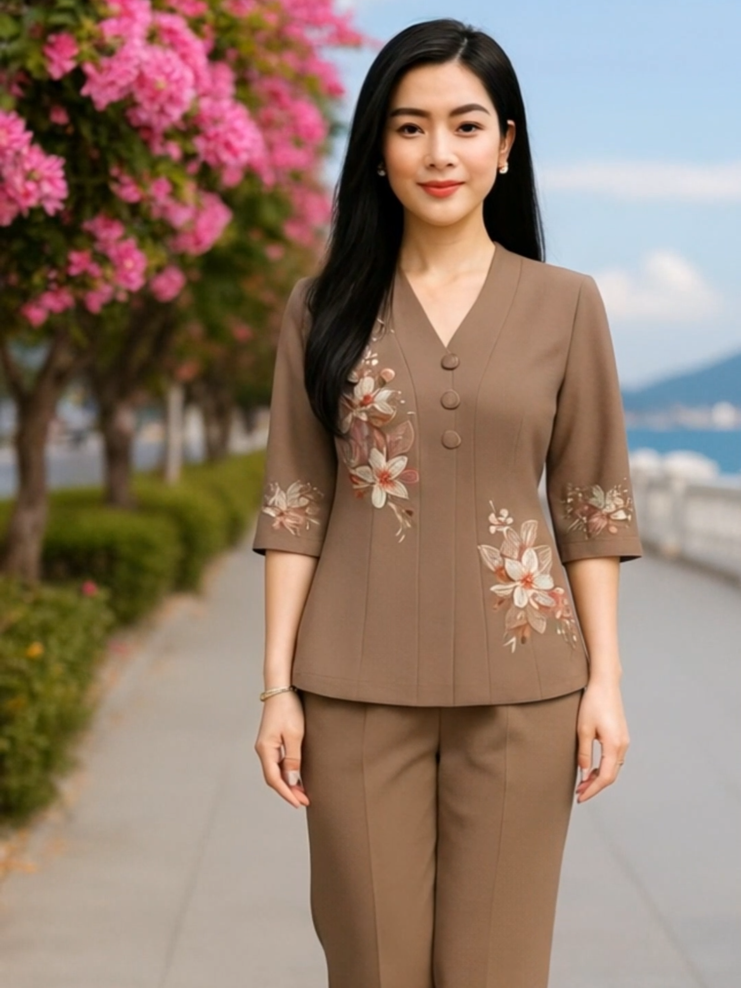 Bộ đồ lụa thanh lịch tinh tế cho các mẹ, các cô #setbonu #bonu #dobonu #thoitrangtrungnien