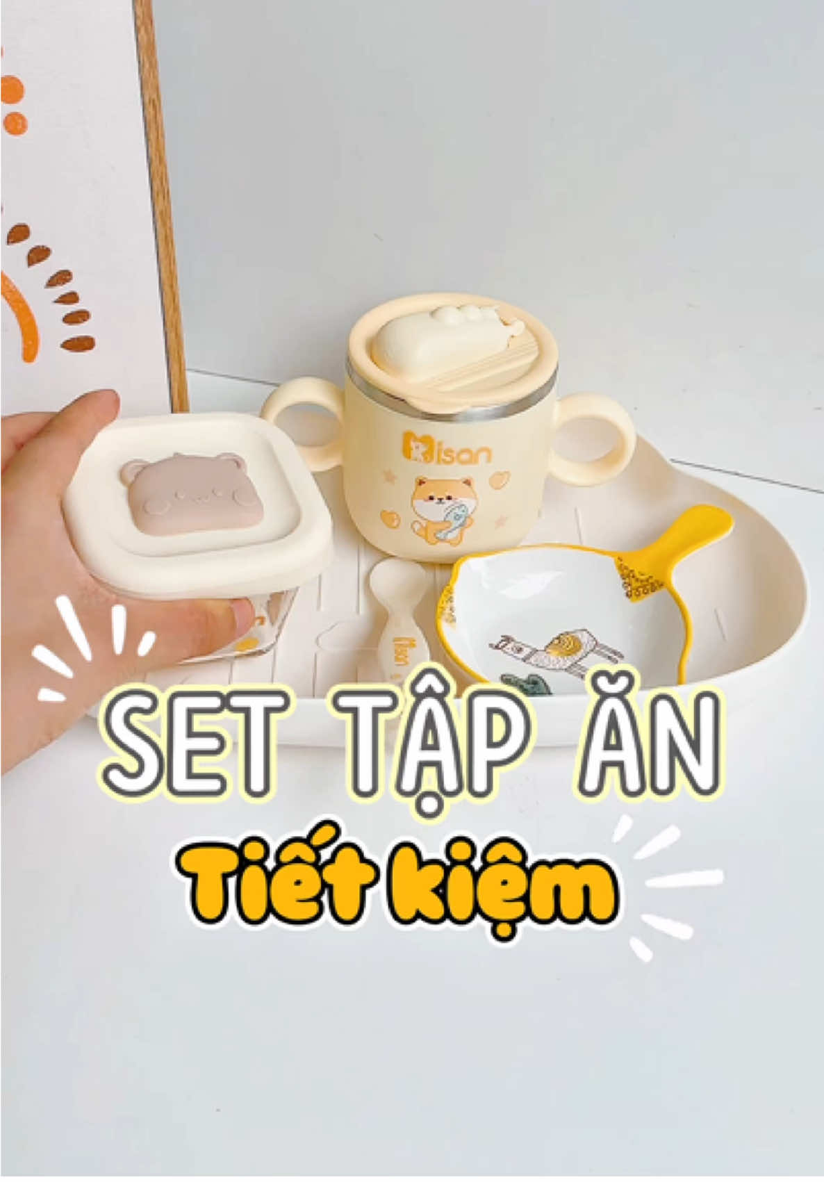 Set ăn dặm xinh xỉu mà đang giảm nè #andamcungbe #lamme #andam #nuoicon 