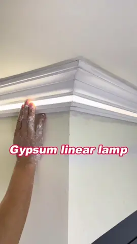 Ceiling gypsum linear light installation.#lamp #light #led #lightingdecor #homedecor      -in-china 