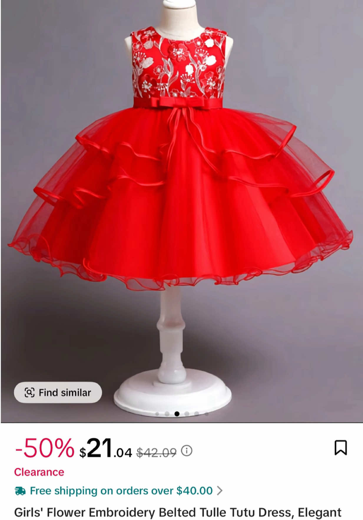 Girls' Flower Embroidery Belted Tulle Tutu Dress, Elegant Sleeveless Round Neck Formal Dress for Party Wedding Guest, Kids Clothes for All Seasons, Princess Quince Dresses, Quinceanera Dress #XABHbabydress #babydress #viralOnTiktokShop #tiktokshopcreatorpicks #superbrandclub 