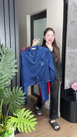 Bộ pijama đính đá sang trọng cho các chị em #thanhhangchiase #donguxinh #pijama 