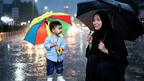 Barish 🌧️🌧️#karachibarish #foryoupage #viral_video #veo3 #AIBaby 