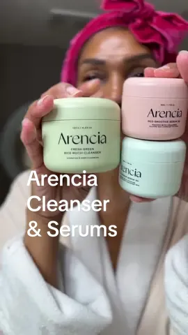 @Arencia for the win on these products! 💚 Fresh Green Mochi Cleanser  #acnecleanser 🌿 Holy Hyssop Serum 30 #acnescars   🍓 Red Smoothie Serum 30  #pores #glowingskin #antiaging I received these products free to try  and give my honest review.