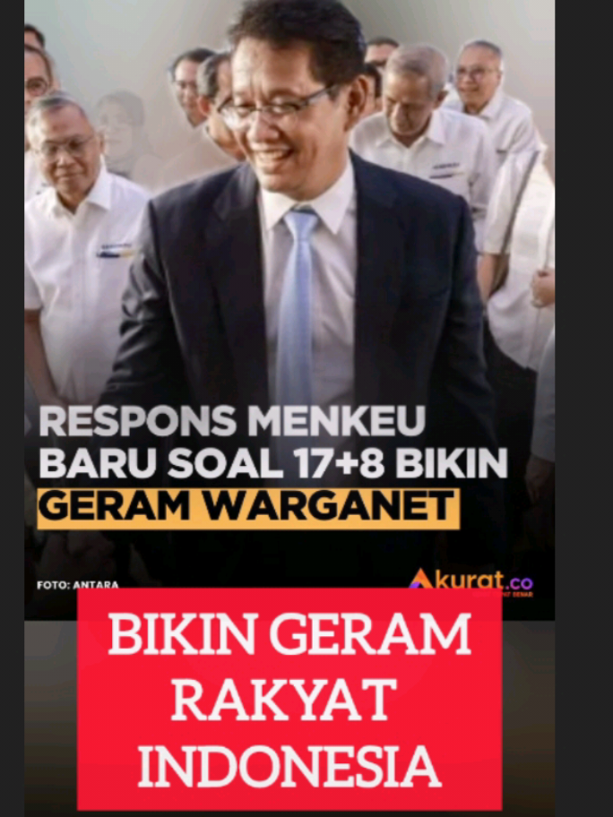 Respons Menteri Keuangan Purbaya Yudhi Sadewa soal 17+8 Tuntutan Rakyat bikin geram warganet.  Warganet menganggap, belum 24 jam menjabat, pengganti Sri Mulyani itu sudah membuat pernyataan blunder. Tidak hanya itu, ternyata anaknya juga melakukan blunder. #breakingnews 