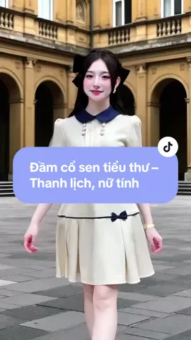 Đầm cổ sen tiểu thư – Thanh lịch, nữ tính, dễ phối đồ #damdep #damcongso #damtieuthu #thoitrangnu #phoidodep