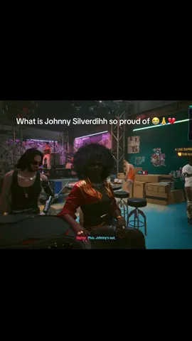 Bros so happy about himself #johnnysilverhand #cyberpunk2077 #fyp #giggleshitter #i_would_sacrifice_my_first_born_child_for_johnny_silverhand 