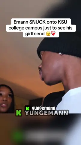 Emann SNUCK onto KSU college campus just to see his girlfriend 🫣❤️‍🩹#yungemann 
