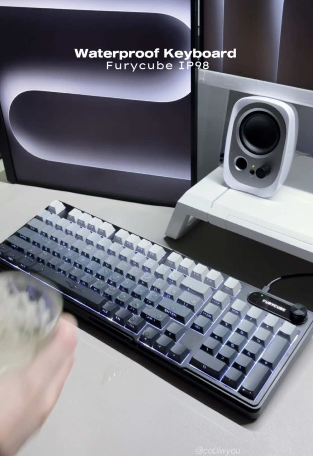 Keyboard Gaming ANTI AIR 💦 FURYCUBE IP98 Waterproof #keyboard #keyboardasmr #gamingkeyboard #furycubeip98 #furycube 
