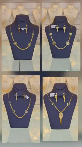 18k 6g to 7g Necklace Set 22k Colour Available Dubai Al HASEENA JEWELERY By Muhammed Haji #english #dubai #uae #Gold #alhaseenajewellers 