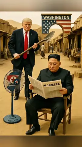 Kim Jong Un Reads Al Jazeera While Trum #fuunyvideo #fouryou #fyp #fyp #fyp 