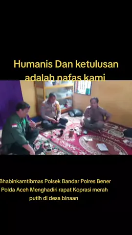 Bhabinkamtibmas Polsek Bandar menghadiri acara rapat koprasi merah putih di desa binaan  #jangkauanluas  #sorotan 