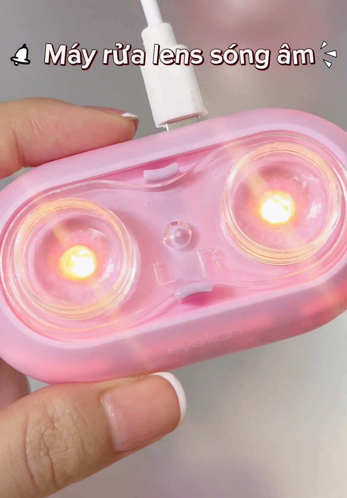 Máy rửa lens sóng âm cao cấp ✨ bao nhiu lâu rùiii mng chưa rửa lens?? #viralvideo 