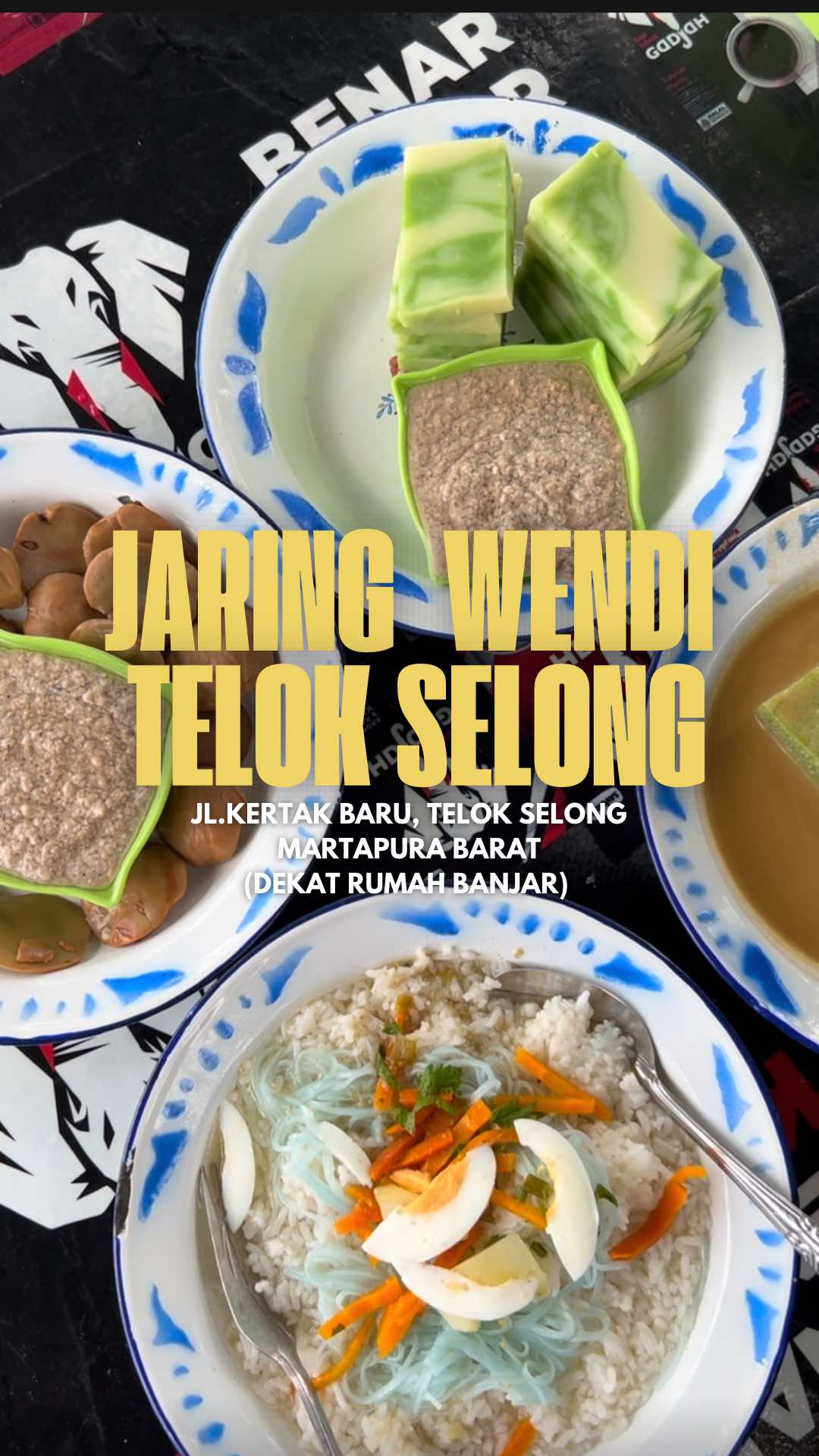 Siapa nang kada tahu lawan jaring lalaan viral ngini?  Inj ulun spill akan nah jaring telok selong nang viral di Martapura Outlet Wendi cari ja di maps. Menu nya kada jaring ja , ada nasi campur, jaring balado semur jengkol lawan aneka jajanan bahari.  📍Jl Kertak Baru, Telok Selong , Martapura Barat , Kab. Banjar ( Dekat Rumah Banjar ) 🚪 Jam 10- 17.00  💶 Mulai 8 ribuan  #jengkol #jaring #lalaan #jaringlalaan #wadaikhasbanjar 
