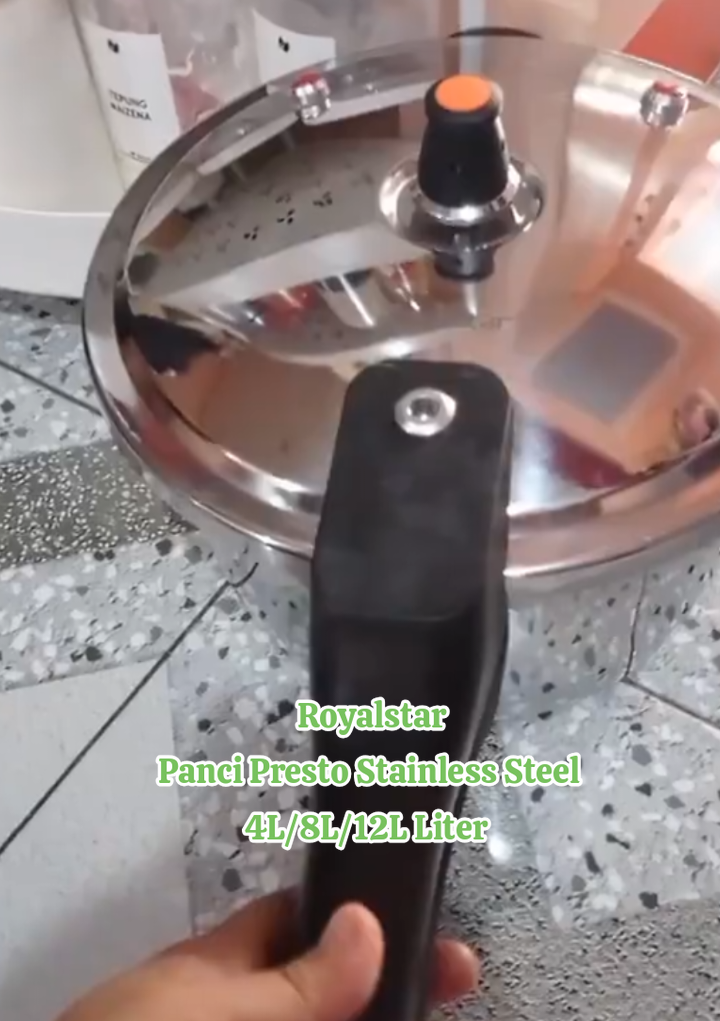 Royalstar Panci Presto Stainless Steel 4L/8L/12L Liter Panci Steamer Panci Kukusan