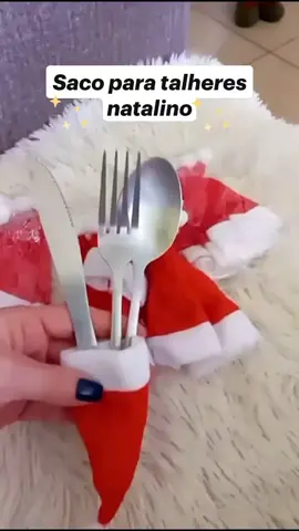 🎅 Saco de talheres com 10 peças de decoração de Natal. 📍Link copie e cole: https://s.shopee.com.br/3LHJ1QS8GZ #decoracaodetalheres #decoracao #decoraçãodenatal #natal 