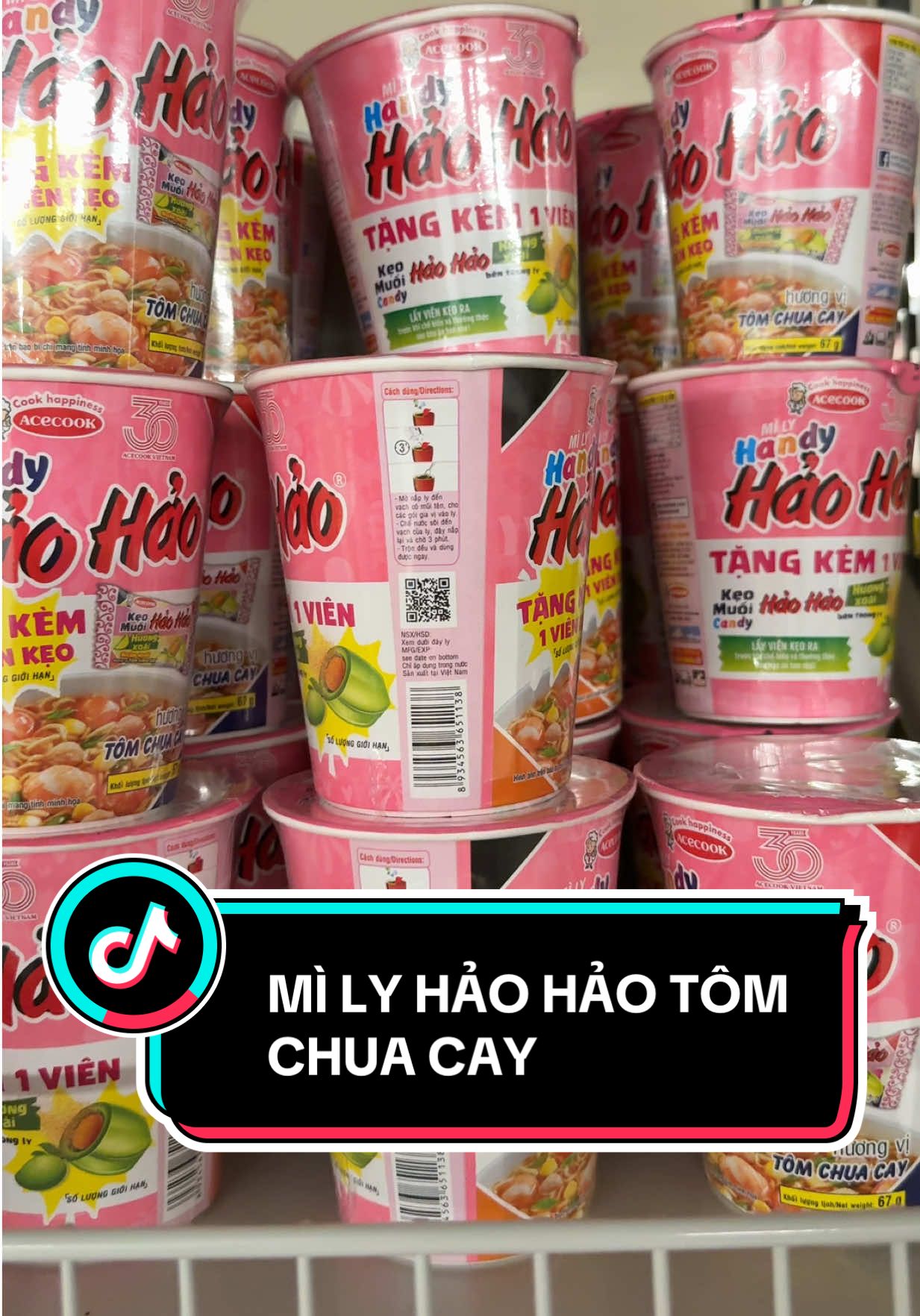 Mì ly hảo hảo tôm chua cay #taphoaseden 